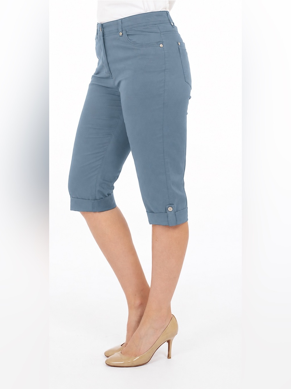 DKR Cotton Roll-up Hem Organic Cotton Capri-Infinity